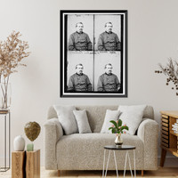 Historic Framed Print, J.E. Kenna M.C. W.VA. In Confederate Army in 1864 wounded - 1864 surrended at Shreveport La.,  17-7/8" x 21-7/8"