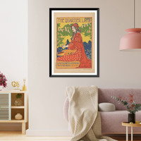Historic Framed Print, The Quartier Latin. A magazine devoted to the arts. Louis Rhead.,  17-7/8" x 21-7/8"