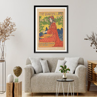 Historic Framed Print, The Quartier Latin. A magazine devoted to the arts. Louis Rhead.,  17-7/8" x 21-7/8"