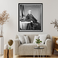 Historic Framed Print, Longstreet Gen. James CSA (Not in uniform seated in Lincoln chair),  17-7/8" x 21-7/8"