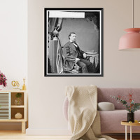 Historic Framed Print, Mills Hon. Roger Quarles of Texas Colonel of 10th Texas Inf. C.S.A. Wounded at Missionary Ridge and Atlanta,  17-7/8" x 21-7/8"