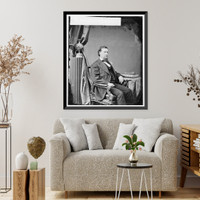 Historic Framed Print, Mills Hon. Roger Quarles of Texas Colonel of 10th Texas Inf. C.S.A. Wounded at Missionary Ridge and Atlanta,  17-7/8" x 21-7/8"