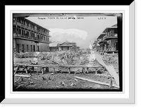 Historic Framed Print, Tenth Street, before paving, Panama,  17-7/8" x 21-7/8"