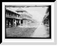 Historic Framed Print, Tenth St., paved, Panama,  17-7/8" x 21-7/8"