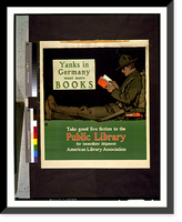 Yanks in Germany want more books. Take good live fiction to the public library for immediate shipment. F, Antique Poster