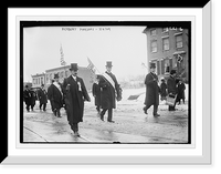 Historic Framed Print, Herbert Parsons, marching with flag,  17-7/8" x 21-7/8"