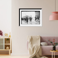 Historic Framed Print, Herbert Parsons, marching with flag,  17-7/8" x 21-7/8"