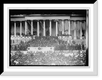 Historic Framed Print, Taft on Inaugural platform, crowd below,  17-7/8" x 21-7/8"