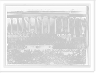 Historic Framed Print, Taft on Inaugural platform, crowd below,  17-7/8" x 21-7/8"