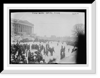 Historic Framed Print, Taft Inauguration, crowd in plaza before Capitol, Washington, D.C - 2,  17-7/8" x 21-7/8"