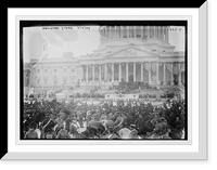 Historic Framed Print, Taft Inauguration, inaugural podium at Capitol, Washington, D.C,  17-7/8" x 21-7/8"