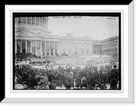 Historic Framed Print, Taft Inauguration, inaugural stand at Capitol, Washington, D.C,  17-7/8" x 21-7/8"