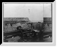 Historic Framed Print, Wreck of Blakely gun on the Frazers wharf Charleston S.C.,  17-7/8" x 21-7/8"