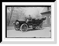 Historic Framed Print, President's "White" (automobile) - 40hp, Washington, D.C.,  17-7/8" x 21-7/8"