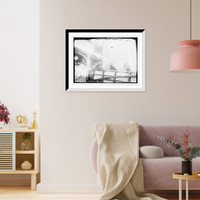 Historic Framed Print, Roosevelt boarding ship "Hamburg", New York,  17-7/8" x 21-7/8"