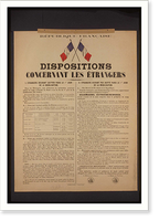 Historic Framed Print, Disposition concernant les eacutetrangers,  17-7/8" x 21-7/8"