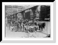 Historic Framed Print, Shoppers at Easter market, Union Sq.,New York,  17-7/8" x 21-7/8"