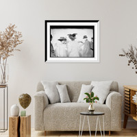 Historic Framed Print, Mrs. Jas. Davis, with others, at Cedarhurst Cup Horse Show,  17-7/8" x 21-7/8"