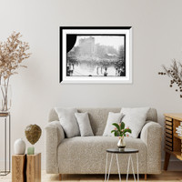 Historic Framed Print, Labor Day meeting in Union Square, in rain, New York,  17-7/8" x 21-7/8"