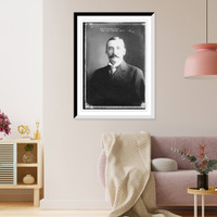 Historic Framed Print, J.A. Delfelder, President of the Wyoming Wool Growers' Assn., portrait,  17-7/8" x 21-7/8"