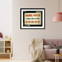 Colonel Fowler is calling for men for the 104th. Are you going with him?, Vintage Wall Art