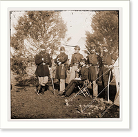 Historic Framed Print, Officers of 1st New York Light Artillery,  17-7/8" x 21-7/8"