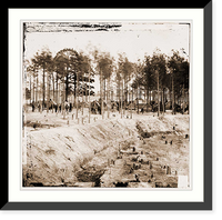 Historic Framed Print, Petersburg Virginia (vicinity). Camp of 27th U.S. Colored Infantry,  17-7/8" x 21-7/8"