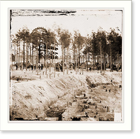 Historic Framed Print, Petersburg Virginia (vicinity). Camp of 27th U.S. Colored Infantry,  17-7/8" x 21-7/8"