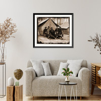 Historic Framed Print, Petersburg Virginia. Engineers at H.Q. Army of the Potomac,  17-7/8" x 21-7/8"