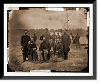 Historic Framed Print, Petersburg Virginia. Field and staff officers of 39th U.S. Colored Infantry,  17-7/8" x 21-7/8"