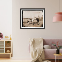 Historic Framed Print, Petersburg Virginia. Lt. Vane and horse Army of the Potomac,  17-7/8" x 21-7/8"