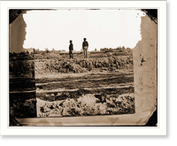 Petersburg Virginia. View showing how close picket lines to each other, Antique Wall Art