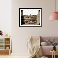 Petersburg Virginia. View showing how close picket lines to each other, Antique Wall Art