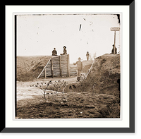 Historic Framed Print, Point of Rocks Virginia (vicinity). Redoubt Zabriskie. (On Appomatox River),  17-7/8" x 21-7/8"