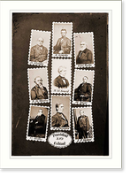 President and Cabinet: H. Hamlin A. Lincoln Edwd Bates E.M. Stanton W.H. Seward M. - 2, Antique Print