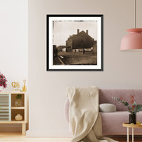 Historic Framed Print, Richmond Virginia. Castle Thunder. (Cary Street) (Converted tobacco warehouse for p,  17-7/8" x 21-7/8"