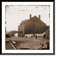 Historic Framed Print, Richmond Virginia. Castle Thunder. (Converted tobacco warehouse for political priso,  17-7/8" x 21-7/8"