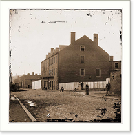 Historic Framed Print, Richmond Virginia. Castle Thunder. (Converted tobacco warehouse for political priso,  17-7/8" x 21-7/8"