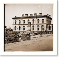 Richmond Virginia. Custom House standing among ruins, Vintage Print