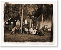 Historic Framed Print, Richmond Virginia. Military operators at headquarters,  17-7/8" x 21-7/8"