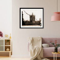 Historic Framed Print, Richmond Virginia. Pres. James Monroes tomb Hollywood cemetery,  17-7/8" x 21-7/8"
