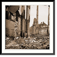 Historic Framed Print, Richmond Virginia. Ruined buildings in the burnt district,  17-7/8" x 21-7/8"