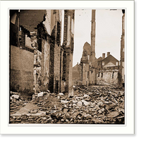 Historic Framed Print, Richmond Virginia. Ruined buildings in the burnt district,  17-7/8" x 21-7/8"