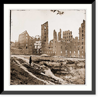 Historic Framed Print, Richmond Virginia. Ruined buildings in the burnt district - 4,  17-7/8" x 21-7/8"