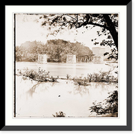 Historic Framed Print, Richmond Virginia. Ruins of Mayos bridge - 3,  17-7/8" x 21-7/8"