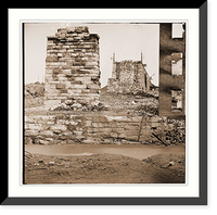 Historic Framed Print, Richmond Virginia. Ruins of railroad bridge,  17-7/8" x 21-7/8"