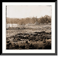 Historic Framed Print, Richmond Virginia. Stacked and scattered ammunition near the State Arsenal,  17-7/8" x 21-7/8"