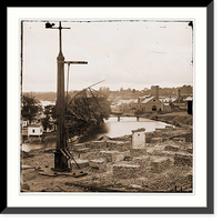 Historic Framed Print, Richmond Virginia. Tredegar Iron Works - 2,  17-7/8" x 21-7/8"