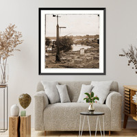 Historic Framed Print, Richmond Virginia. Tredegar Iron Works - 2,  17-7/8" x 21-7/8"