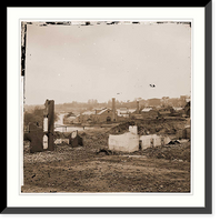 Historic Framed Print, Richmond Virginia. View of Tredegar Iron Works,  17-7/8" x 21-7/8"